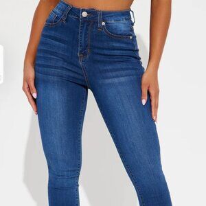 Fashion Nova | High Rise Skinny Jeans Medium Wash Stretch Denim